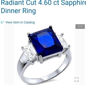 Lot#65 Genuine 5.00 ct Sapphire & Diamond Accent Bracelet